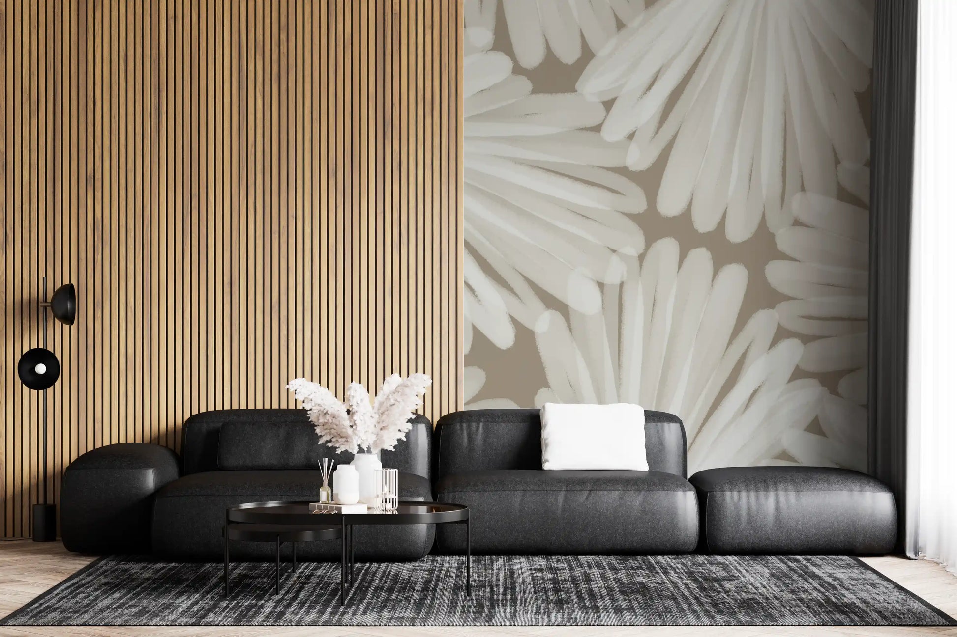 Minimalist Bloom Layers Wall Mural