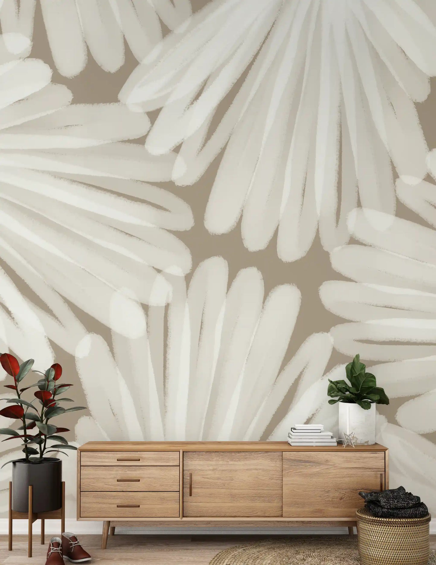 Minimalist Bloom Layers Wall Mural