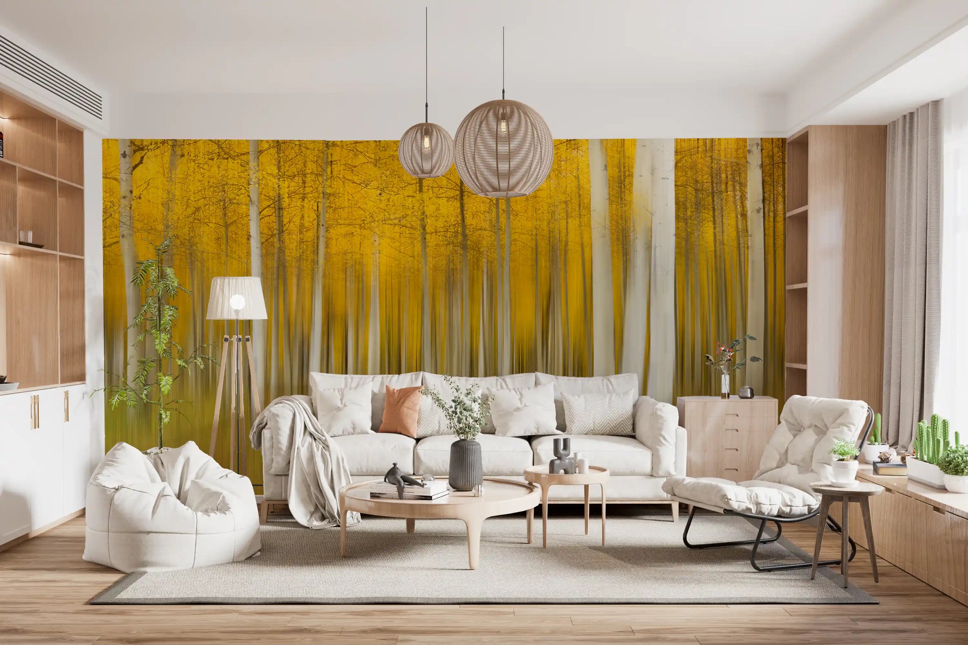 Golden Aspen Forest Motion Wall Mural