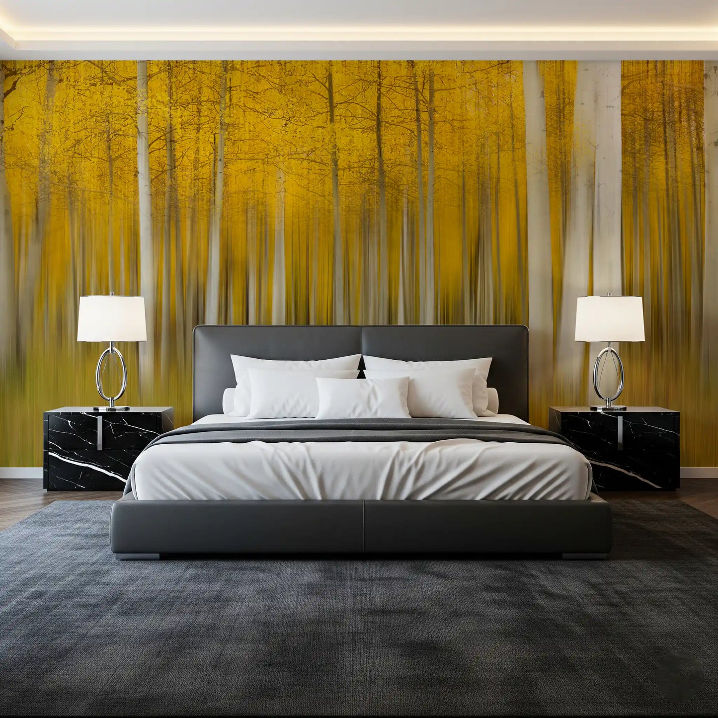 Golden Aspen Forest Motion Wall Mural