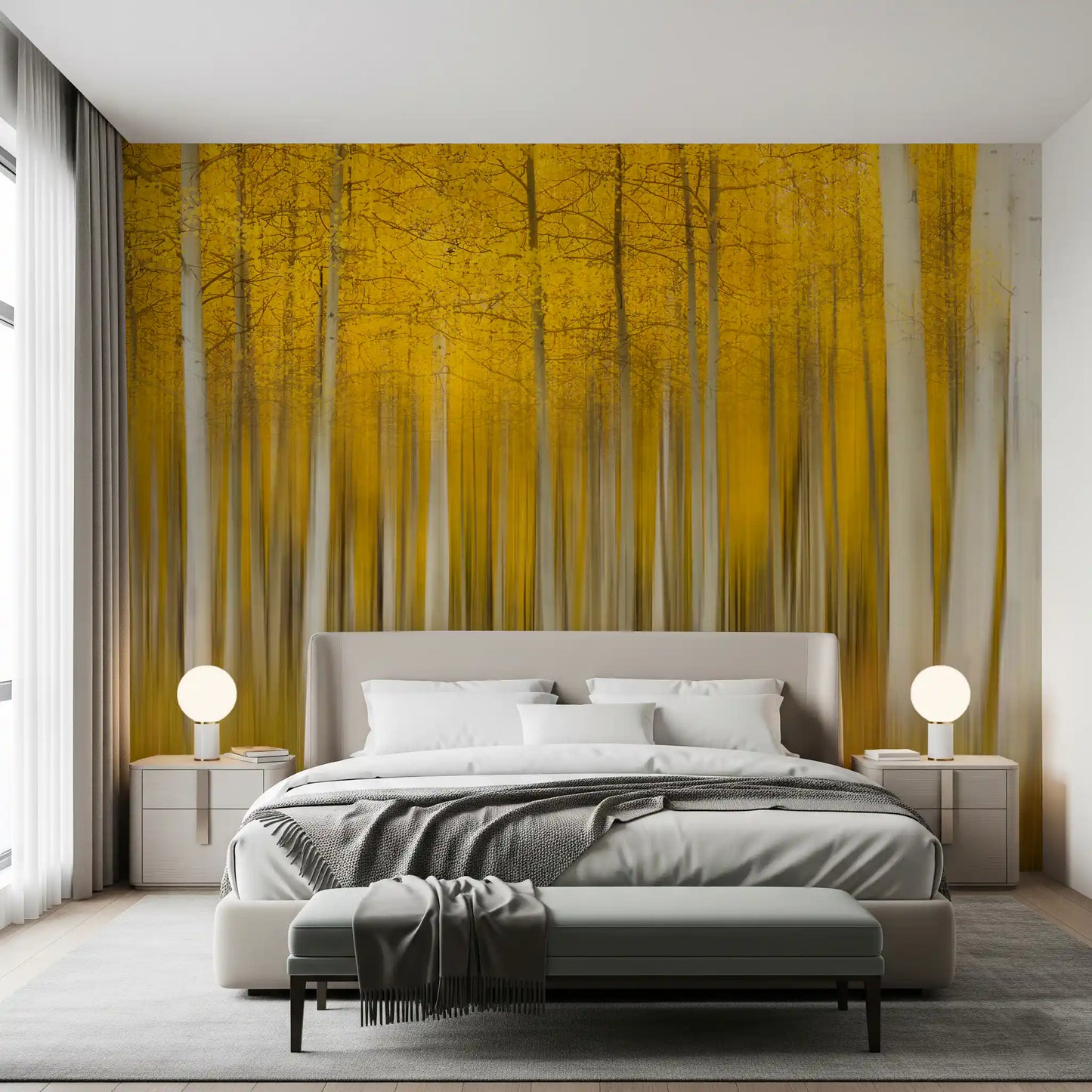 Golden Aspen Forest Motion Wall Mural