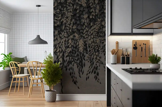 Ink-Wash Trailing Willow Study Wall Mural