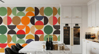 Bohemian Abstract Geo Circles Wall Mural