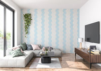 Coastal Breeze Vertical Lines Wall Mural
