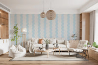 Coastal Breeze Vertical Lines Wall Mural