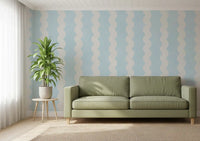 Soft Serenity Wavy Stripes Wall Mural