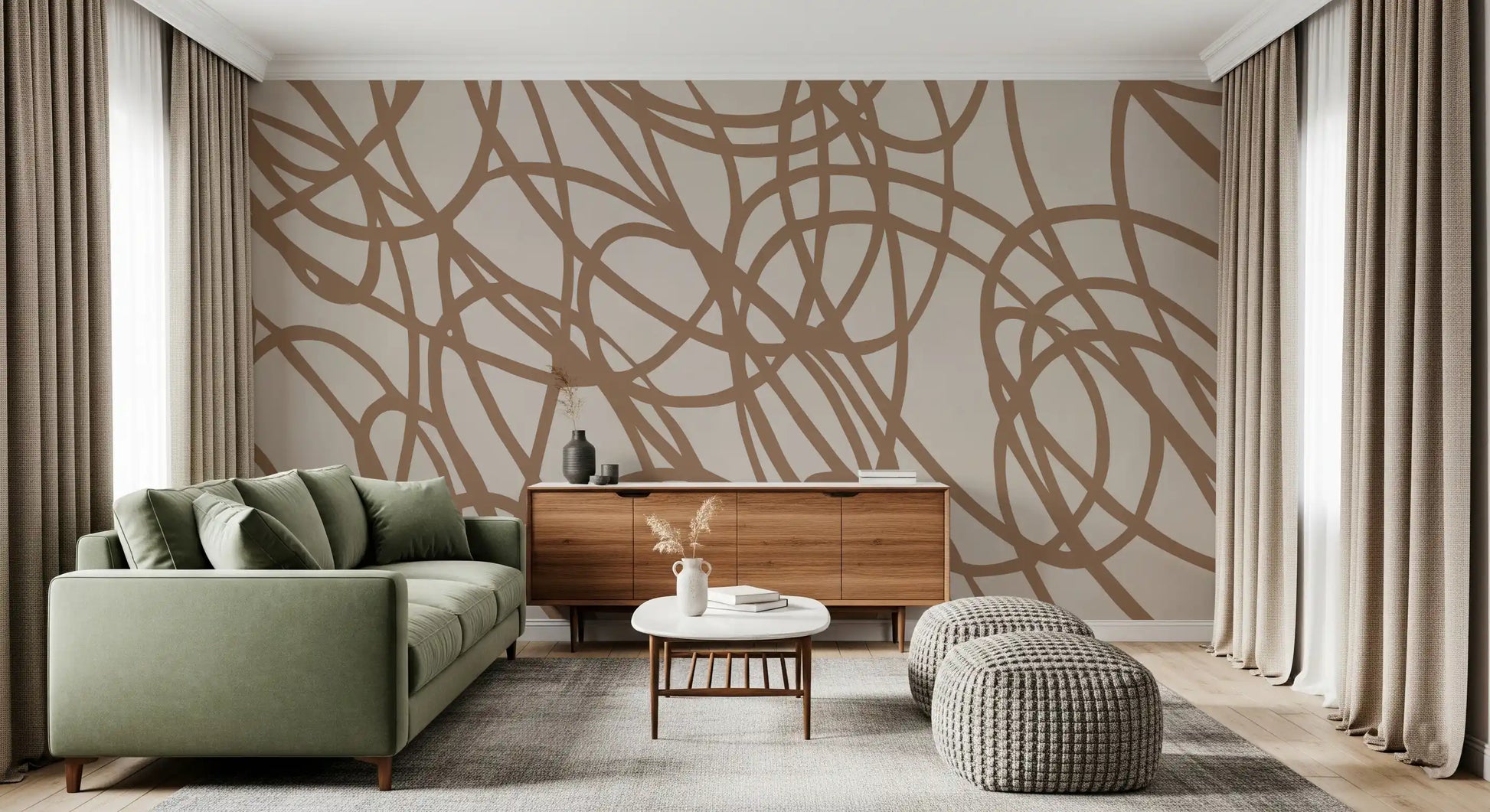 Abstract Swirl Pattern Wall Mural