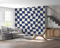 Retro Fluid Checkerboard Wall Mural