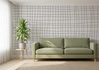 Minimalist Soft Grid Check Wall Mural