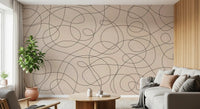Abstract Ink Flow Pattern Wall Mural