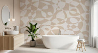 Minimalist Fluid Geometry Wall Mural