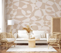 Minimalist Fluid Geometry Wall Mural