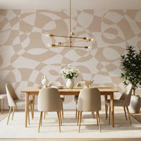 Minimalist Fluid Geometry Wall Mural