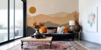 Abstract Mountain Sunset Vista Wall Mural