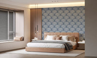 Coastal Marine Coral and Anchor Pattern Wallpaper⁠