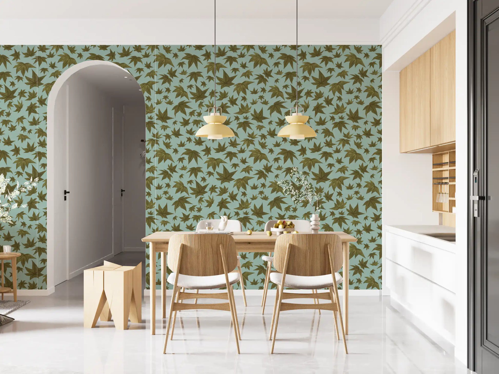 Japanese Maple Leaves - Relish & Sky Wallpaper⁠