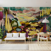 Vibrant Tonal Landscape Wall Mural