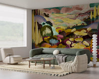 Vibrant Tonal Landscape Wall Mural