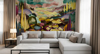 Vibrant Tonal Landscape Wall Mural