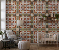 Rustic Brickwork Mosaic Wallpaper⁠