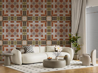 Rustic Brickwork Mosaic Wallpaper⁠