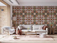 Rustic Brickwork Mosaic Wallpaper⁠