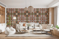 Rustic Brickwork Mosaic Wallpaper⁠