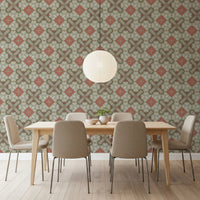 Rustic Geometric Weathered Wood Wallpaper⁠