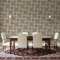 Rustic Geometric Weathered Wood Wallpaper⁠