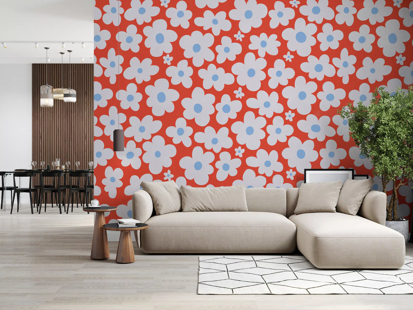 Sun-Kissed Petal Grove Wall Mural