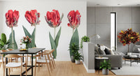 Crimson Parrot Tulip Study Wall Mural