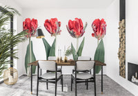 Crimson Parrot Tulip Study Wall Mural