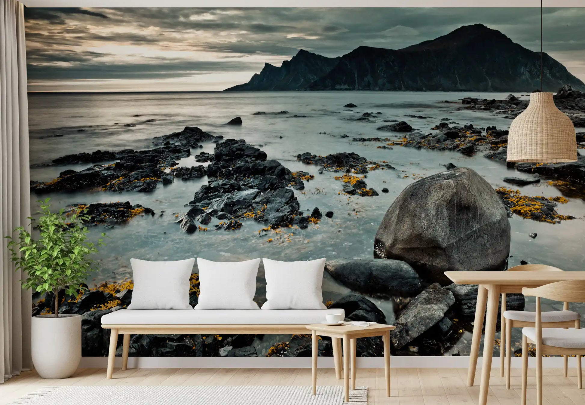 Nordic Coastal Mountain Range Wall Mural