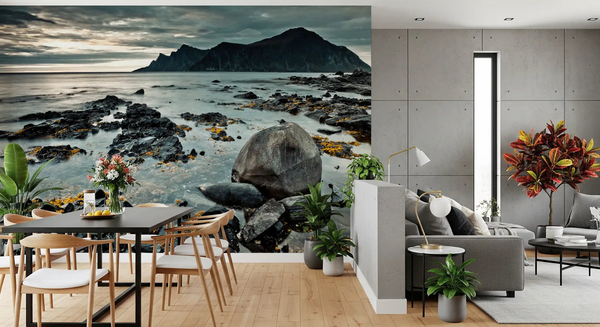 Nordic Coastal Mountain Range Wall Mural