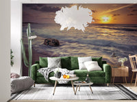 Golden Seashore Sunset View Wall Mural
