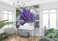 Purple Lavender Watering Can Garden Wall Mural