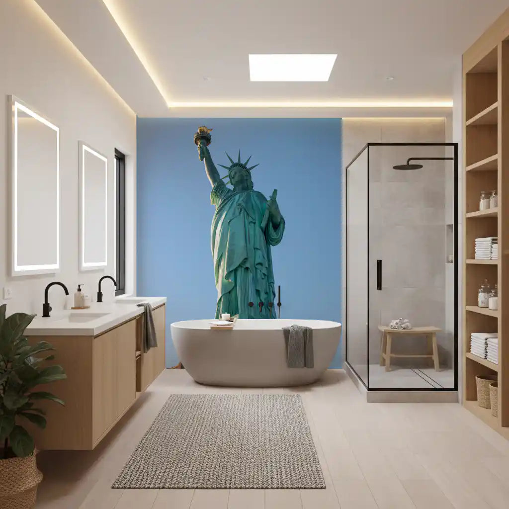 Iconic Lady Liberty Statue Wall Mural