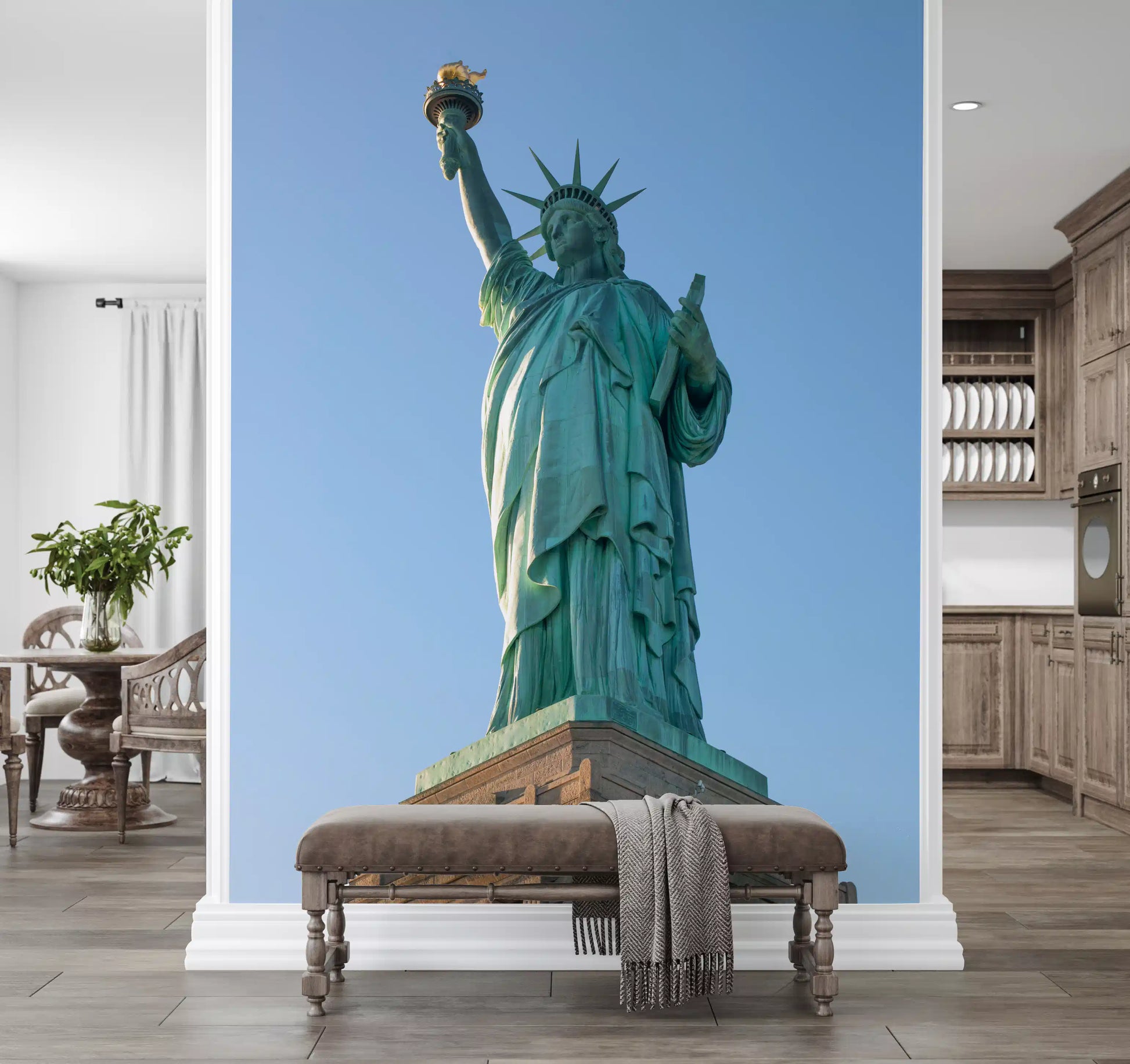 Iconic Lady Liberty Statue Wall Mural