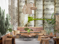 Melodic White Bloom Harmony Wall Mural