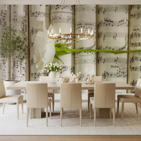 Melodic White Bloom Harmony Wall Mural