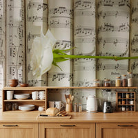 Melodic White Bloom Harmony Wall Mural