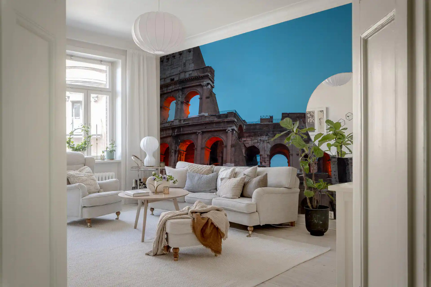 Ancient Roman Monument Dusk Scenery Wall Mural