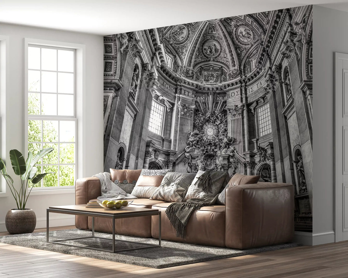 Cathedral Dome and Altar Perspective Wall Mural