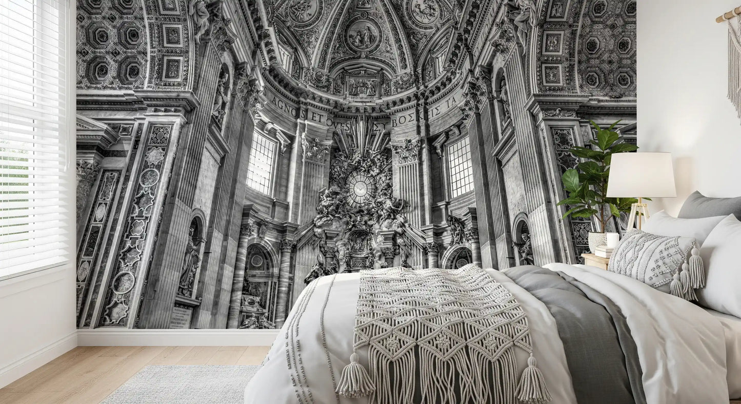 Cathedral Dome and Altar Perspective Wall Mural