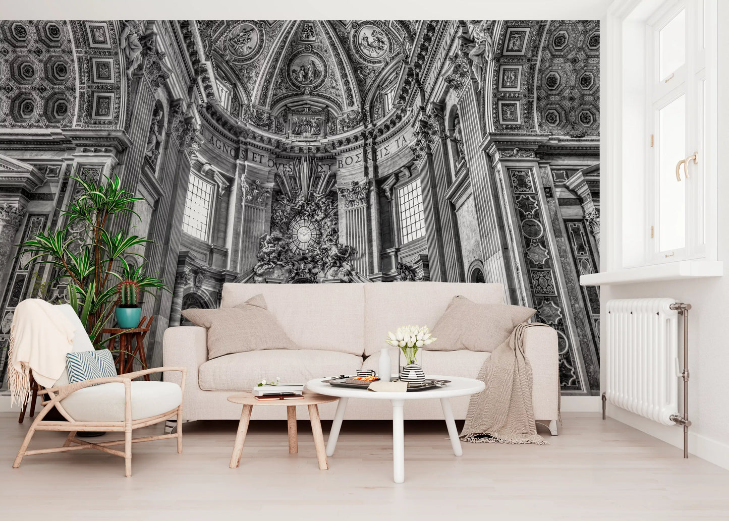 Cathedral Dome and Altar Perspective Wall Mural
