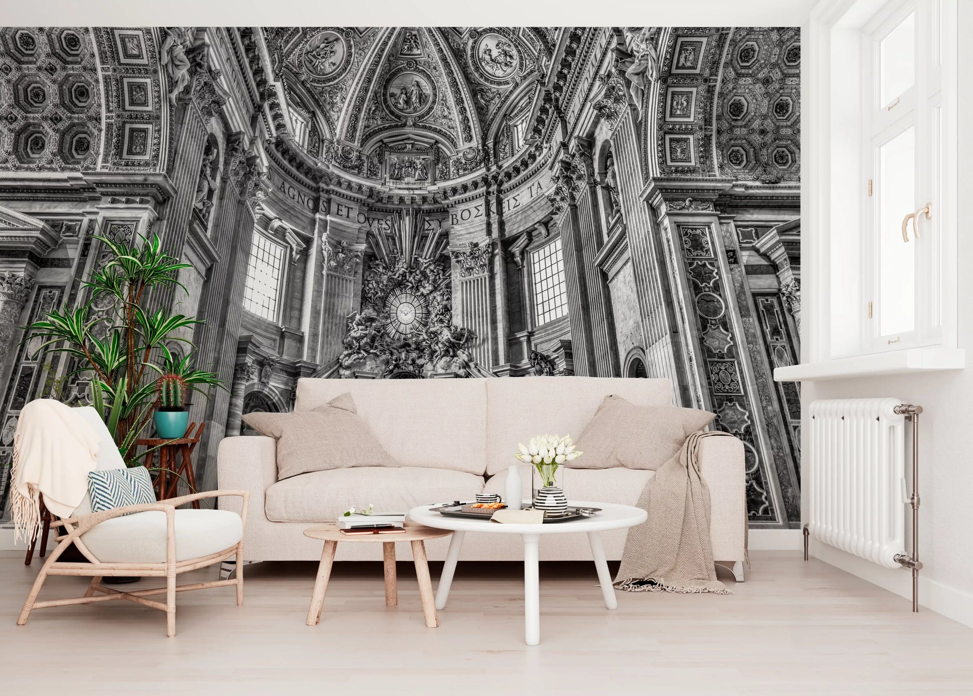 Cathedral Dome and Altar Perspective Wall Mural