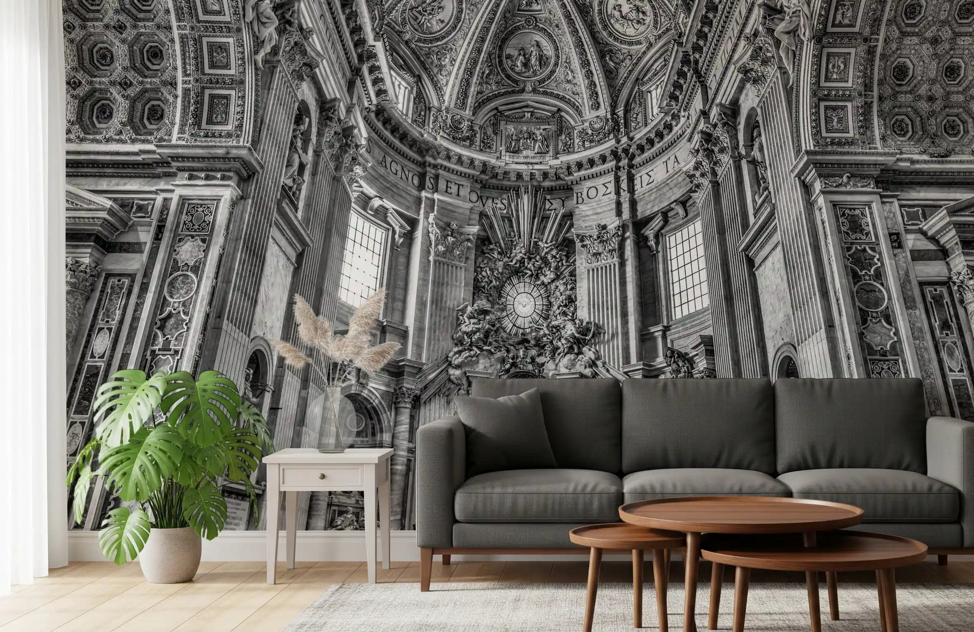 Cathedral Dome and Altar Perspective Wall Mural