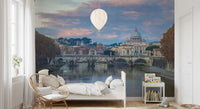 Eternal City Twilight Reflection Wall Mural