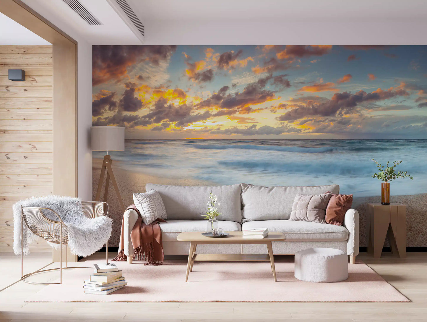 Sunset Shoreline Reflection Wall Mural