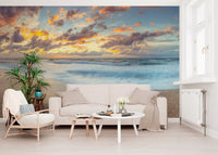 Sunset Shoreline Reflection Wall Mural